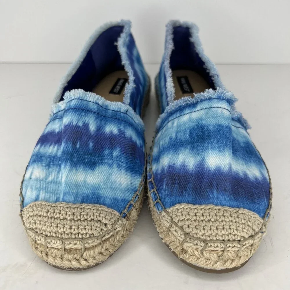 Nine West Maybe 2 TieDye Canvas SlipOn Sandals Womens Size 7.5 Espadrilles Shoes - Picture 3 of 9